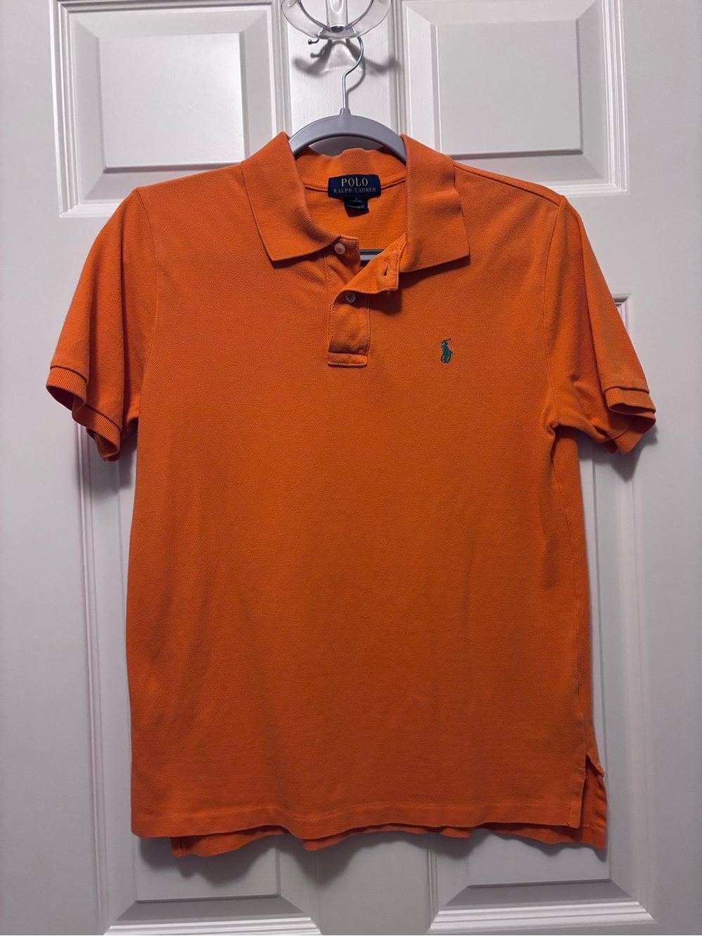 Polo Ralph Lauren orange polo shirt sz Youth L (14/16)